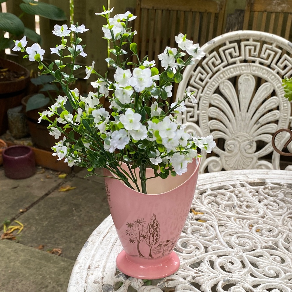 Vintage Royal Winton made in England Pink Floral Vase